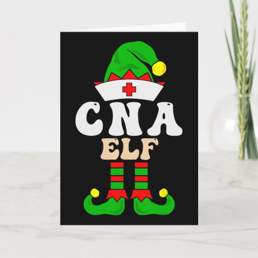 CNA認定看護師インスタントエルフ クリスマスマッチング グロ カード (正面)