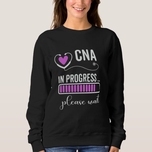 CNA進行中Please Wait For Future CNA おもしろい N スウェットシャツ (正面)