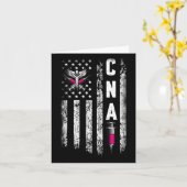 Cna – アメリカ国旗7月4日公認ナースイスタン カード (黄色い花)