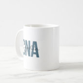 CNA オリジナル 名前 ボールドタイポグラフィ コーヒーマグカップ (正面左)