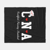 CNA – 認定された看護助手 フリースブランケット (正面(横))