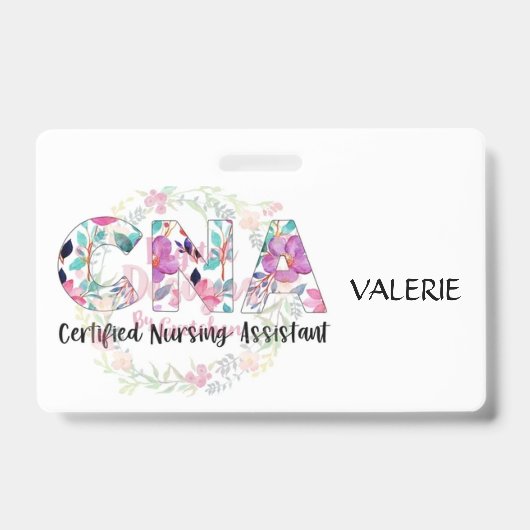 CNA Certified Nurse Aide Name Badge バッジ (正面)