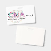 CNA Certified Nurse Aide Name Badge バッジ (正面＆裏面)