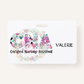 CNA Certified Nurse Aide Name Badge バッジ (正面)