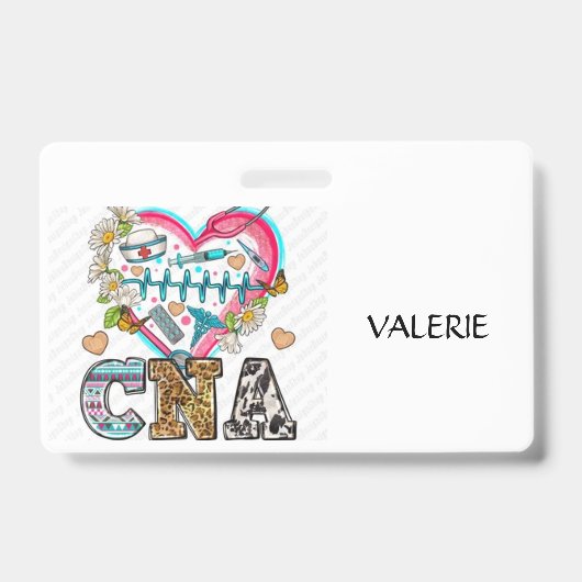 CNA Certified Nurse Aide Name Badge バッジ (正面)