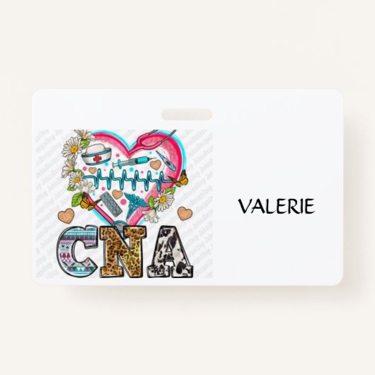 CNA Certified Nurse Aide Name Badge バッジ (正面)