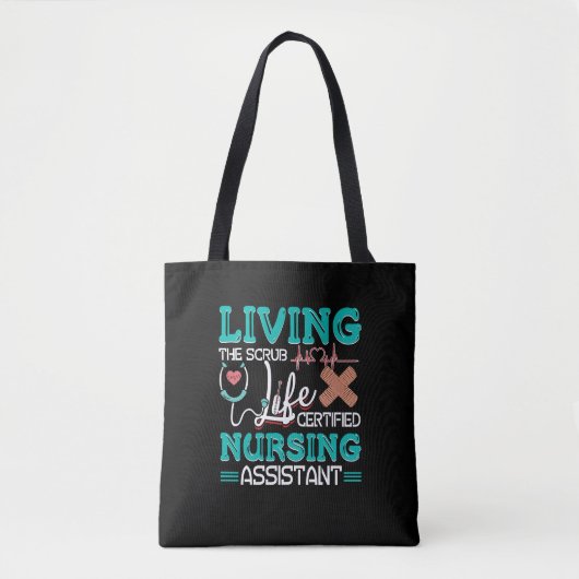 CNA Certified Nursing Assistant - Living The Scrub トートバッグ (正面)