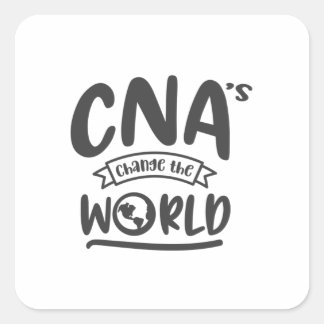 CNA、CNAナース、看護、感謝 スクエアシール