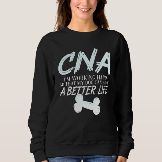 Cna - Dog Better Life認定看護助手 スウェットシャツ (正面)