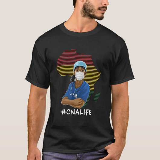 CNA Life Black History Month Certified Nursing Bla Tシャツ (正面)