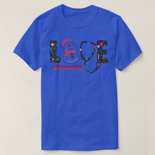CNA Life Certified Nursing Assistant メリー Christm Tシャツ (デザイン正面)
