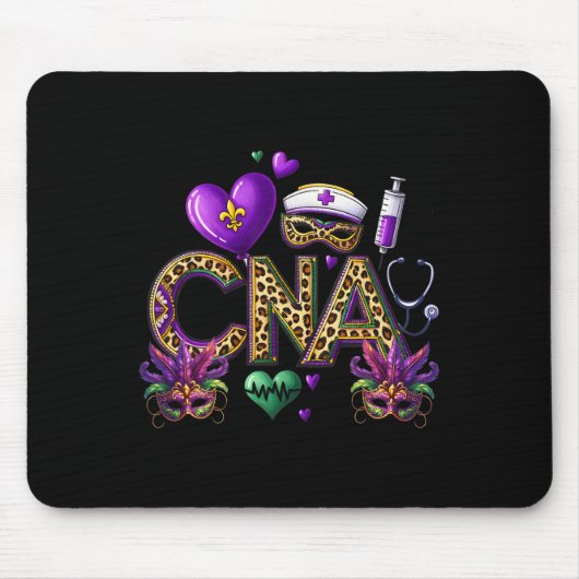 Cna Mardi Gras認定Nursing Istant Mardil Gra マウスパッド (正面)
