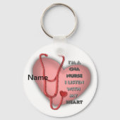 CNA Nurse custom name keychain キーホルダー (正面)