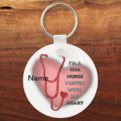 CNA Nurse custom name keychain キーホルダー (正面)