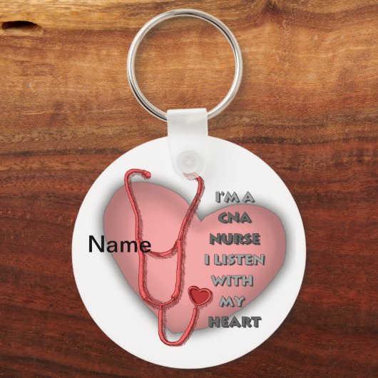 CNA Nurse custom name keychain キーホルダー (正面)