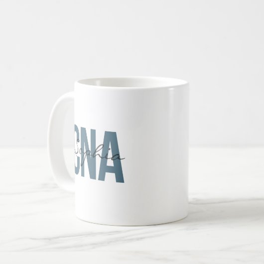 CNA Personalized Name Bold Typography コーヒーマグカップ (正面左)