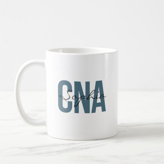 CNA Personalized Name Bold Typography コーヒーマグカップ (左)