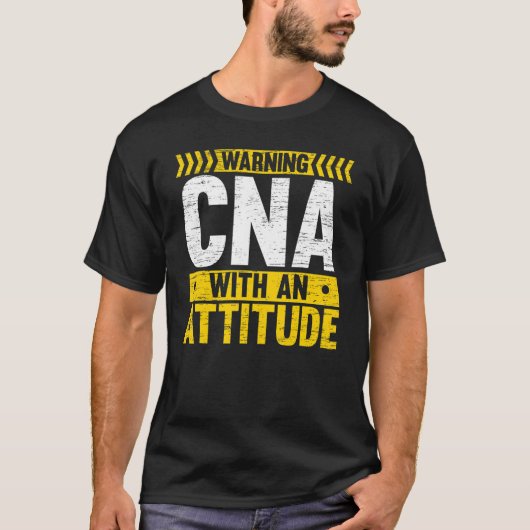 CNA With An Attitude Certified Nursing Assistant M Tシャツ (正面)