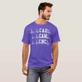 CNCハートビートEKG CNCマシニスト Tシャツ (正面フル)