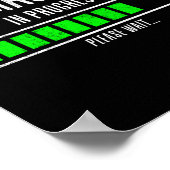 CNCマシニスト進行中お待ちください… ポスター (角)