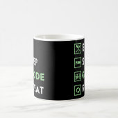 CNCマシニスト食べススリープGコード繰り返し コーヒーマグカップ (中央)