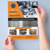 CNC加工会社イエロー |金ゴールド チラシ (手)