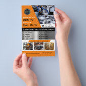 CNC加工会社イエロー |金ゴールド チラシ (ハンドル)