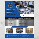 CNC加工会社ブルー チラシ (正面)