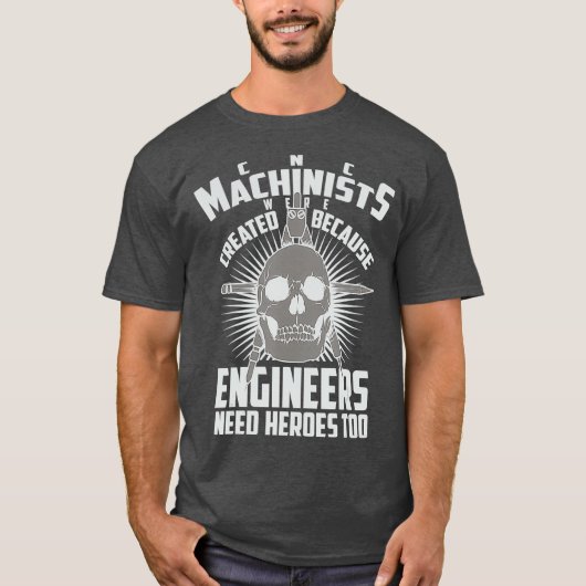 CNC工作員はエンジニアが創造した Tシャツ (正面)