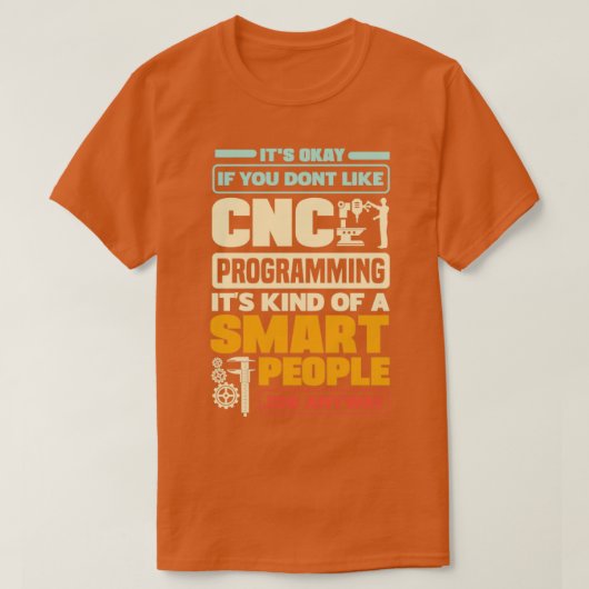 CNC機械加工CNCプログラム Tシャツ (デザイン正面)