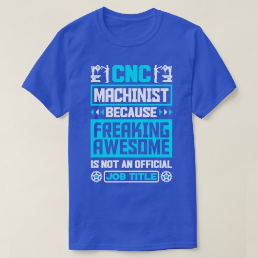 Cnc機械加工Metalworker加工ジョブタイトルFunn Tシャツ (デザイン正面)