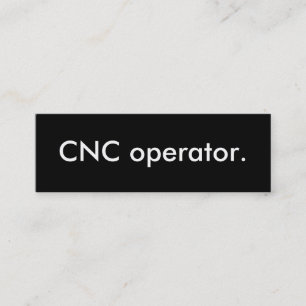 cnc演算子。 スキニー名刺