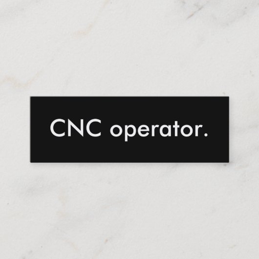 cnc演算子 スキニー名刺 (正面)