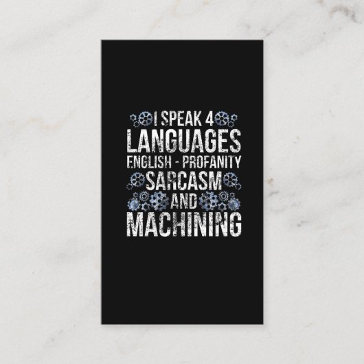 CNC Machining Inym Machinist(CNC加工皮肉機おもしろい) 名刺 (正面)