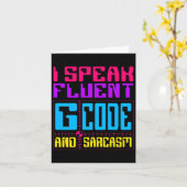 Cnc Machinist Fluent G-codeステッカー カード (黄色い花)