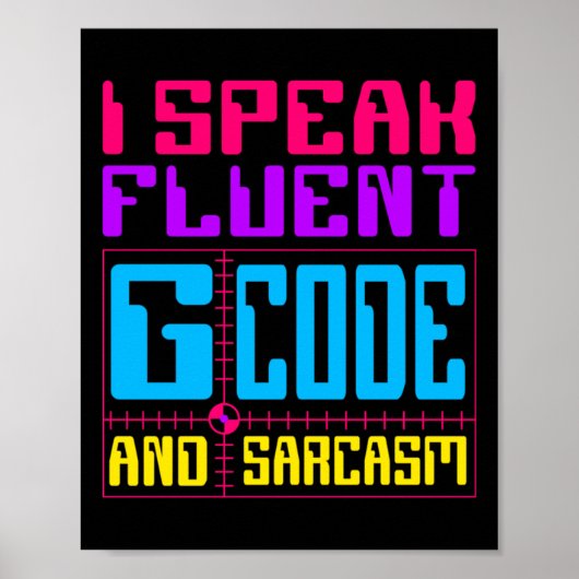 Cnc Machinist Fluent G-codeステッカー ポスター (正面)