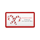 Cndycanes – クリスマス住所 シール (正面)