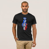 CNMI 指ハート ブラックアウト Tシャツ (正面フル)