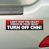 "CNN"のバンパーステッカー消して下さい バンパーステッカー (車上)