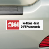 CNN - No News - Just 24/7プロパガンダ バンパーステッカー (車上)