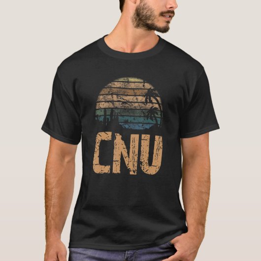 CNUヴィンテージサンセット動揺して Tシャツ (正面)