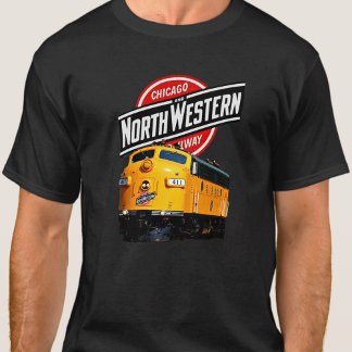 CNWシカゴノースウェスタン鉄道黄ディーゼル Tシャツ