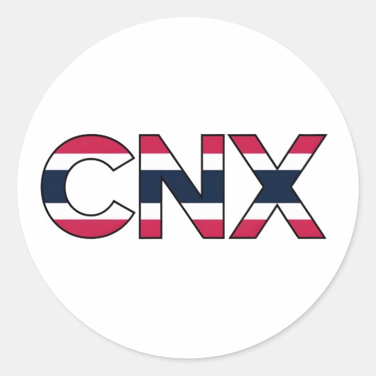 CNXタイランドステッカー ラウンドシール (正面)