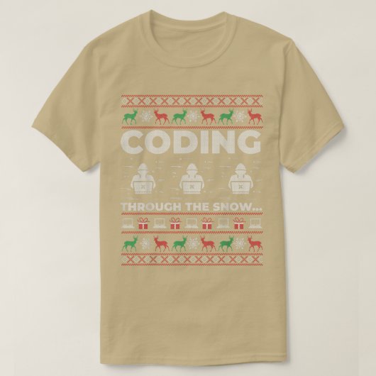 Coにとって雪の醜いクリスマスプレゼントをコード化 Tシャツ (デザイン正面)