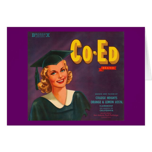 Coエドのブランドのオレンジのヴィンテージ広告 (正面横)