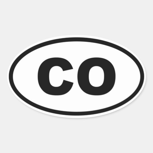 COコロラド 楕円形シール (正面)