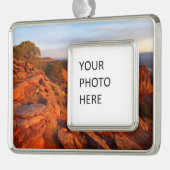 COモニュメントのグランドビュートレイルでのサンライズ シルバープレートフレームオーナメント (左)