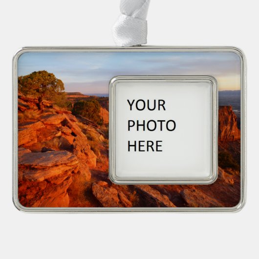 COモニュメントのグランドビュートレイルでのサンライズ シルバープレートフレームオーナメント (正面)