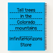 CO山の背の高い木スパイラルノート ノートブック (裏面)