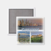 CO0014アメリカ,コロンビア,カルタヘナ,冷蔵庫 マグネット (正面/裏面)